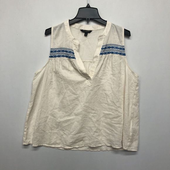 Banana Republic Women Sleeveless Embroidered Blouse Top Shirt Size Large M097 30 - Picture 1 of 11